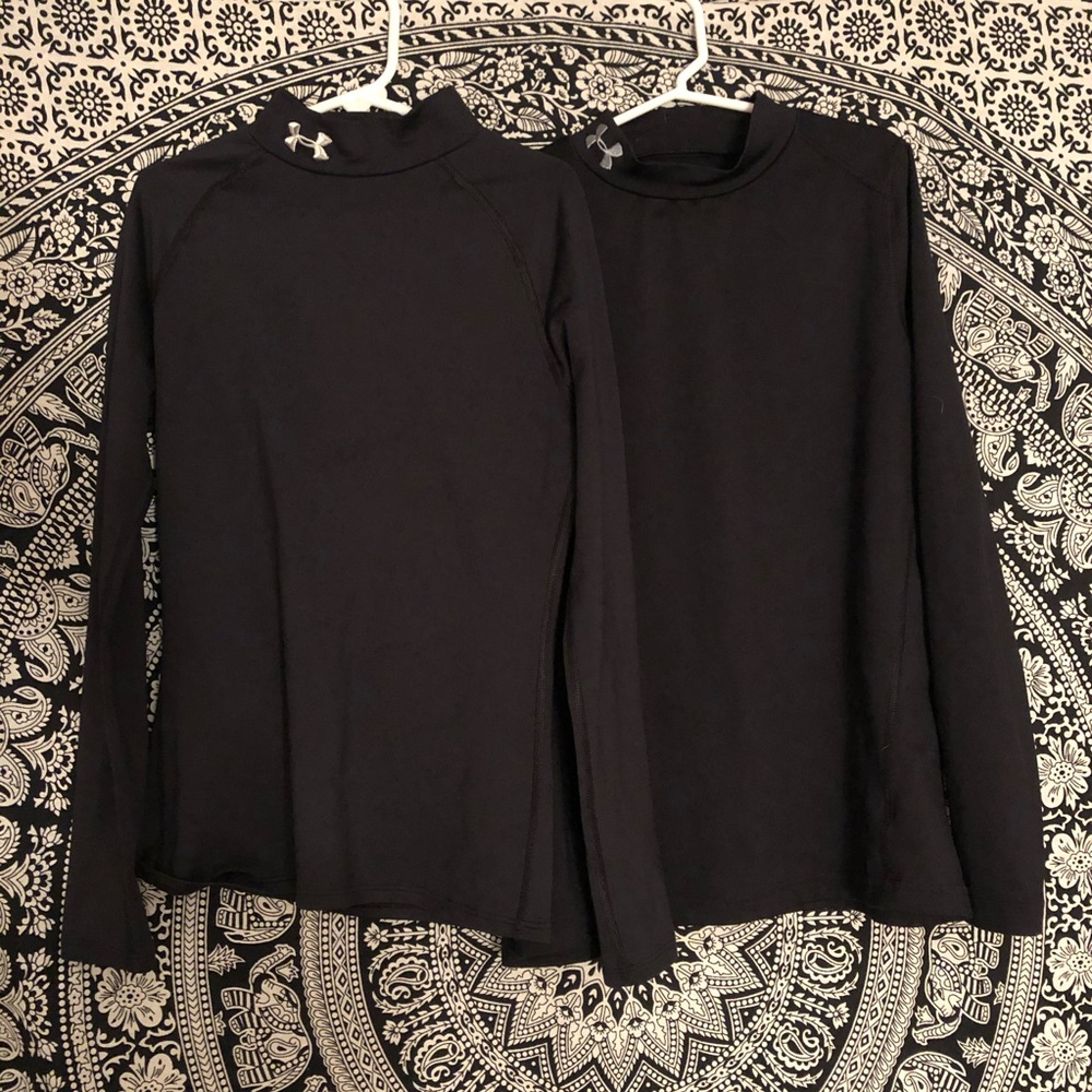 2 Under Armour long sleeve compression shirts